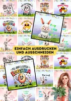 Vorschau - Mal- und Bastelvorlagen - Englische Kärtchen mit Sprüchen | Funny Easter Quotes | Frohe Ostern - Seite 2