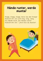 Vorschau - Spiele - Klatsch- und Bewegungsreim für Kinder: Hände runter, werde munter - Seite 2