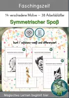Vorschau - Arbeitsblätter - Symmetrischer Spaß zur Faschingszeit - Deckblatt