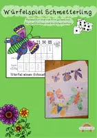 Vorschau - Spiele - Würfelspiel Schmetterling - mit Würfelvorlage - Deckblatt