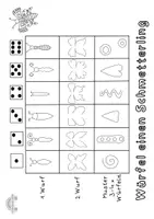 Vorschau - Spiele - Würfelspiel Schmetterling - mit Würfelvorlage - Seite 1