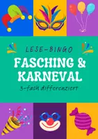Vorschau - Spiele - Lese-Bingo Fasching und Karneval - 3fach differenziert - Deckblatt