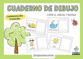 Vista previa - Manualidades / Dibujos para colorear - Cuaderno de Dibujo @espaciorecursos - Portada