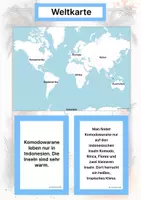 Vorschau - Stationenlernen - Der Komodowaran – Steckbrief inklusive – Tiere Asiens – Montessori Lernkarten (Kontinente entdecken) - Seite 2