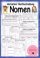 Vorschau - Arbeitsblätter - NOMEN - Wortarten/ Rechtschreibung (Arbeitsblattsammlung mit Lösung) - Deckblatt