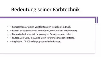 Vorschau - Präsentationen/Tafelbilder - Vincent van Gogh: Biografie, Bilder & Kunst - Präsentation - Seite 3