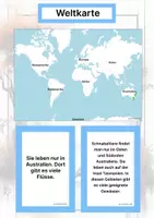 Vorschau - Stationenlernen - Das Schnabeltier – Steckbrief inklusive – Tiere Australiens – Montessori Lernkarten (Kontinente entdecken) - Seite 2
