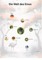 Vorschau - Arbeitsblätter - Der Emu – Steckbrief inklusive – Tiere Australiens – Montessori Lernkarten (Kontinente entdecken) - Seite 3