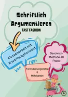 Vorschau - Arbeitsblätter - Schriftlich Argumentieren - Sandwich-Methode, Klassenarbeit, EWH - Deckblatt