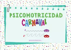 Vista previa - Hojas de trabajo - Actividades de Psicomotricidad - Carnaval - Portada