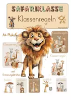 Vorschau - Poster - Klassenregeln für Safarikklassen - Deckblatt
