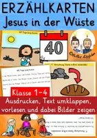 Vorschau - Mal- und Bastelvorlagen - Jesus in der Wüste MATERIALPAKET Bibel Religionsunterricht - Seite 1