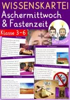 Vorschau - Poster - Fastenzeit und Aschermittwoch Religion WISSENSKARTEI - Deckblatt