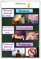 Vorschau - Arbeitsblätter - Karneval Aschermittwoch Fastenzeit / Reflexion der Zeiten - Seite 1