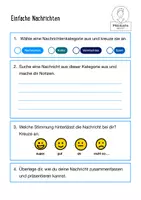 Vorschau - Arbeitsblätter - Reflexionsbogen Nachrichten sehen und verstehen - Deckblatt