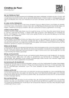 Vorschau - Arbeitsblätter - Christine de Pizan (Infotext und Übungen) - Deckblatt