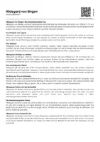 Vorschau - Arbeitsblätter - Hildegard von Bingen (Infotext und Übungen) - Deckblatt