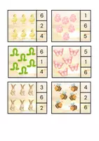 Vorschau - Fördermaterial/Inklusion - 36 Klammerkarten Frühling ZR 1-6 Ziffer - Seite 1