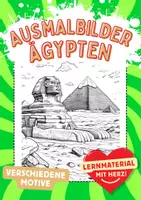 Vorschau - Arbeitsblätter - Altes Ägypten Kunst Zwischendurch Ausmalbilder Sphinx Pharaoh Materialpaket - Deckblatt