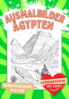Vorschau - Mal- und Bastelvorlagen - Altes Ägypten Kunst Zwischendurch Ausmalbilder Sphinx Pharaoh - Deckblatt