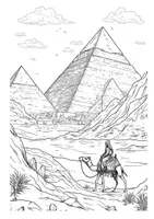 Vorschau - Mal- und Bastelvorlagen - Altes Ägypten Kunst Zwischendurch Ausmalbilder Sphinx Pharaoh - Seite 2