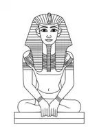 Vorschau - Arbeitsblätter - Altes Ägypten Kunst Ausmalbilder Bilder ausmalen Sphinx Malbuch - Seite 2