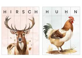 Vorschau - Spiele - Tierische Buchstabenpuzzles | Alphabet lernen für Kindergarten & Vorschule - Seite 1