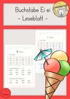 Vorschau - Arbeitsblätter - Leseblatt Ei ei Klasse 1 - Deckblatt