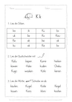 Vorschau - Arbeitsblätter - Leseblatt Kk Klasse 1 - Seite 3