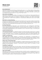 Vorschau - Arbeitsblätter - Nikola Tesla (Infotext und Übungen) - Deckblatt