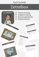 Vorschau - Arbeitsblätter - Zettelbox aus Kunststoff (Technik, Klasse 7-10, Kunststoff) - Deckblatt