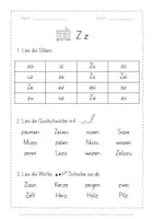 Vorschau - Stundenentwürfe - Leseblatt Zz Klasse 1 - Seite 3