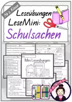 Vorschau - Arbeitsblätter - Leseübungen SCHULSACHEN | LeseMini - Deckblatt