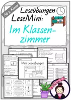 Vorschau - Arbeitsblätter - Leseübungen IM KLASSENZIMMER | LeseMini - Deckblatt