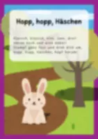 Vorschau - Spiele - Klatsch- und Bewegungsreim für Kinder: Hopp, hopp, Häschen - Deckblatt