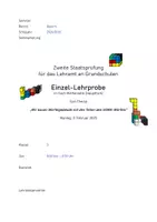 Vorschau - Stundenentwürfe - Lehrprobe Mathematik - Wir bauen Würfelgebäude mit den Teilen des Soma-Würfels - Deckblatt
