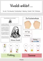 Vorschau - Arbeitsblätter - Vivaldi erklärt das Jahr und die Jahreszeiten - Deckblatt