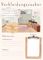 Vorschau - Arbeitsblätter - Kreativer Schreibauftrag: Verkleidungszauber - Deckblatt