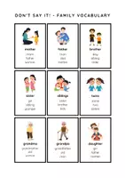 Vorschau - Spiele - Don’t Say It! – Family Vocabulary – Speaking Game for ESL - Seite 2