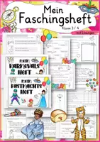 Vorschau - Arbeitsblätter - Mein Faschingsheft Fastnachtsheft Klasse 3 4 Ethik Deutsch fächerübergreifend Freiarbeitsheft Leseverständnis Klassenlehrerunterricht Winter Fasching - Deckblatt