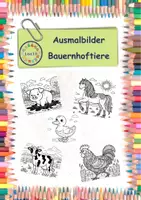 Vorschau - Mal- und Bastelvorlagen - Ausmalbilder Bauernhoftiere (62 Bilder) - Deckblatt