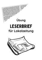 Vorschau - Arbeitsblätter - Leserbrief schreiben für Lokalzeitung - Übung - Deckblatt