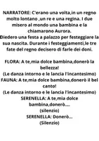 anteprima - Esperimenti - Copione "La bella addormentata nel bosco" in chiave moderna - Pagina 1
