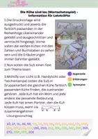 Vorschau - Stundenentwürfe - Gibt es ethisch vertretbare Kuhmilch? Wortschatzspiel/Legespiel - Deckblatt
