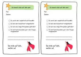 Vorschau - Anderer Materialtyp - Vorlage Feedback Bögen für Schüler*innen Feedback - Seite 1