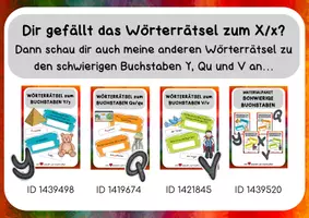 Vorschau - Spiele - Wörterrätsel zum Buchstaben X/x - schwierige Buchstaben - Seite 3