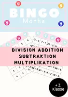 Vorschau - Arbeitsblätter - Mathe-Bingo für die 2–4. Klasse, Digitale PDF-Vorlage zum Download - Deckblatt