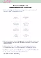 Vorschau - Arbeitsblätter - Aufmerksamkeits- und Bewegungsspiel - Die Reihenfolge - Deckblatt