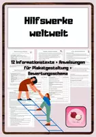 Vorschau - Arbeitsblätter - Hilfswerke / Hilfsorganisationen weltweit / Leben in der einen Welt - Deckblatt