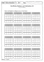 Vorschau - Arbeitsblätter - Schriftl. Addition und Subtraktion - Übungsblätter - ZR 1000 - Seite 2